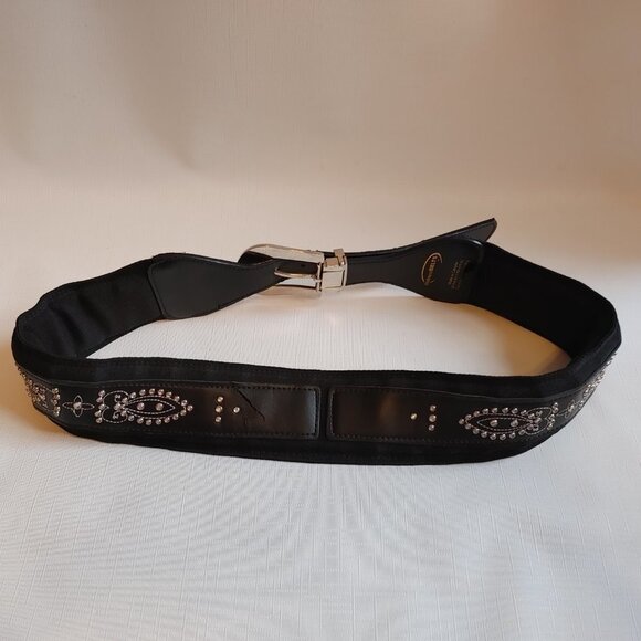 Wellness Belts Weighted Fashion Belt Women's 42M Black with Bling - Picture 2 of 10